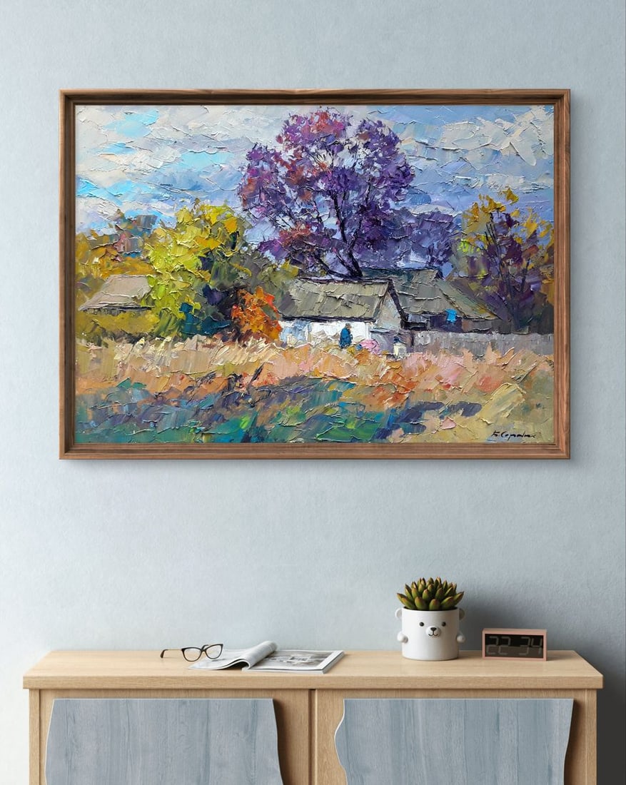 Oil painting Autumn chores Boris Serdyuk - 2