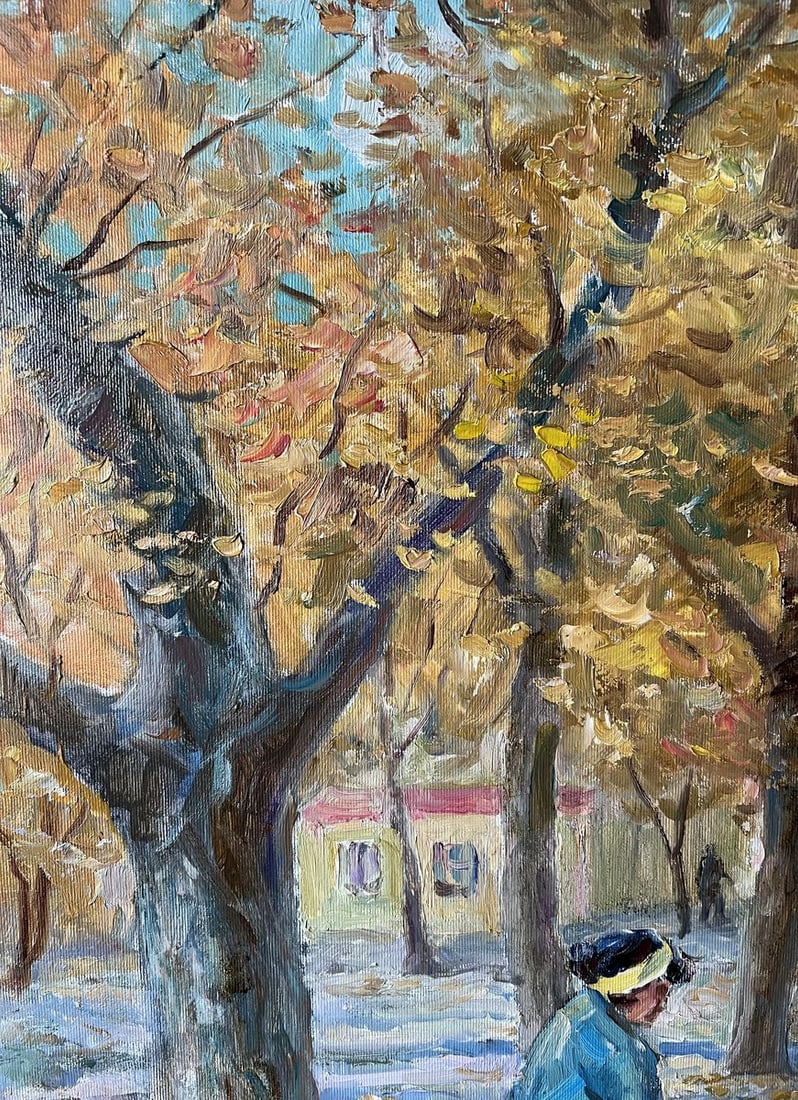 Oil painting Autumn on the chestnut street V. Mishurovsky - 3