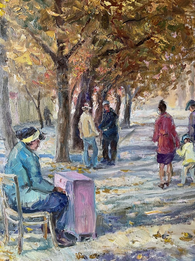 Oil painting Autumn on the chestnut street V. Mishurovsky - 4