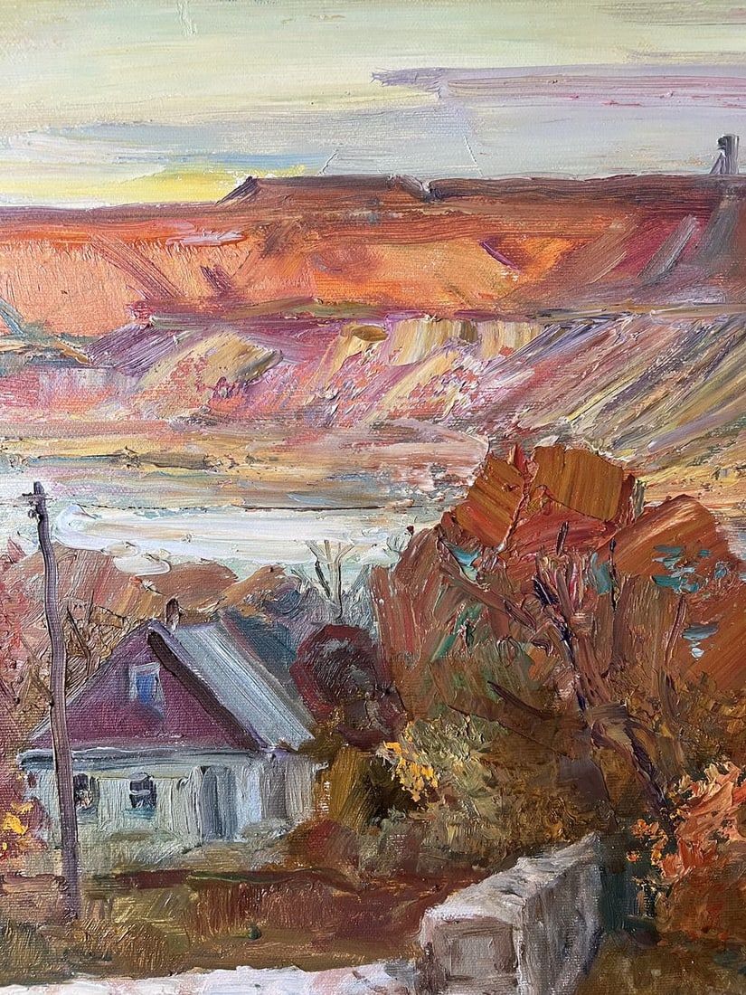 Oil painting Autumn evening in the city V. Mishurovsky - 5