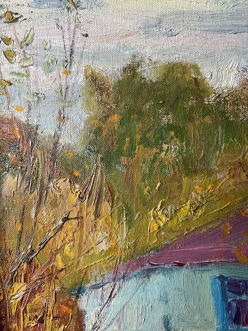 Oil painting House in autumn evening V. Mishurovsky - 3