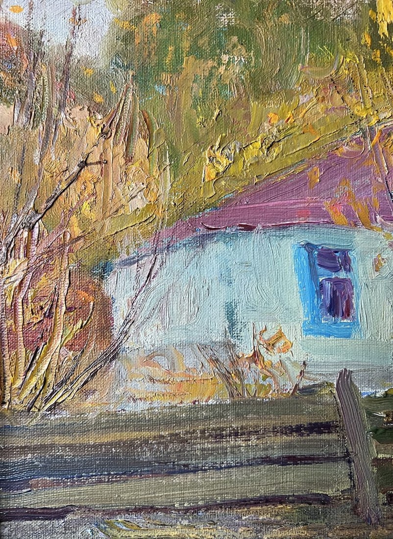 Oil painting House in autumn evening V. Mishurovsky - 4