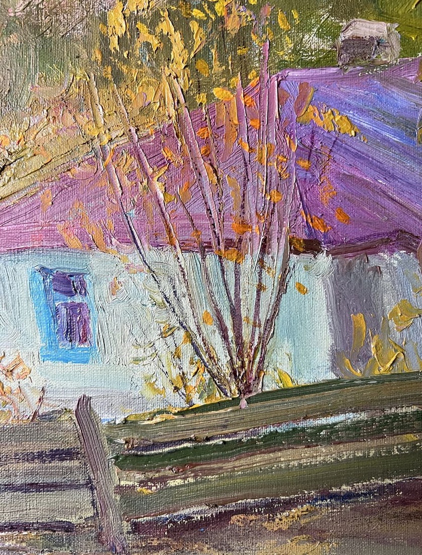 Oil painting House in autumn evening V. Mishurovsky - 6