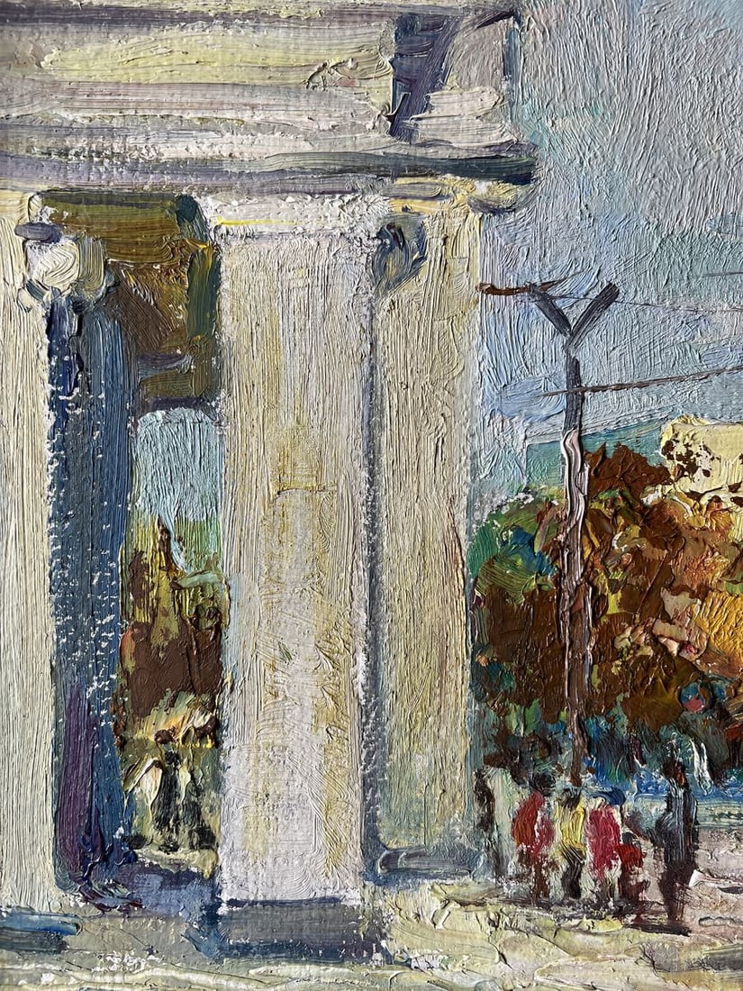 Oil painting Autumn near the theater V. Mishurovsky - 3