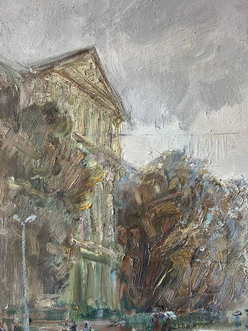 Oil painting It is raining in Lviv V. Mishurovsky - 2