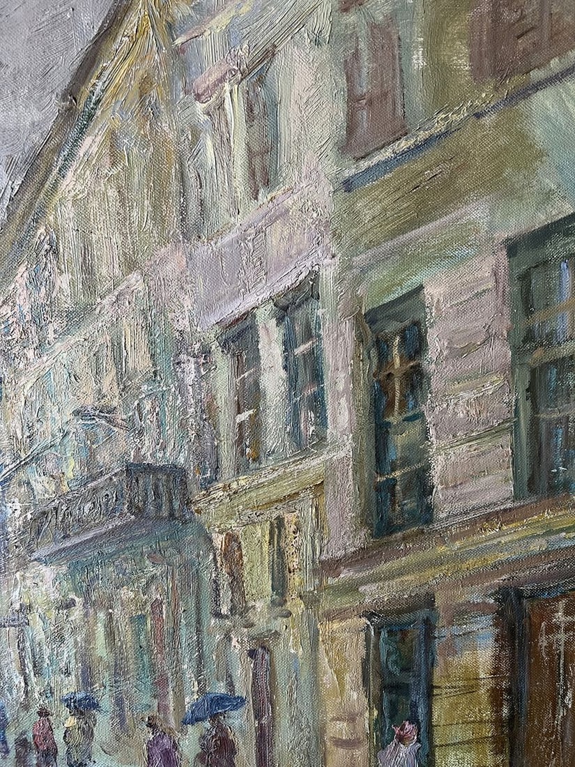 Oil painting It is raining in Lviv V. Mishurovsky - 6