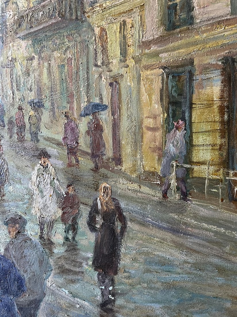 Oil painting It is raining in Lviv V. Mishurovsky - 7