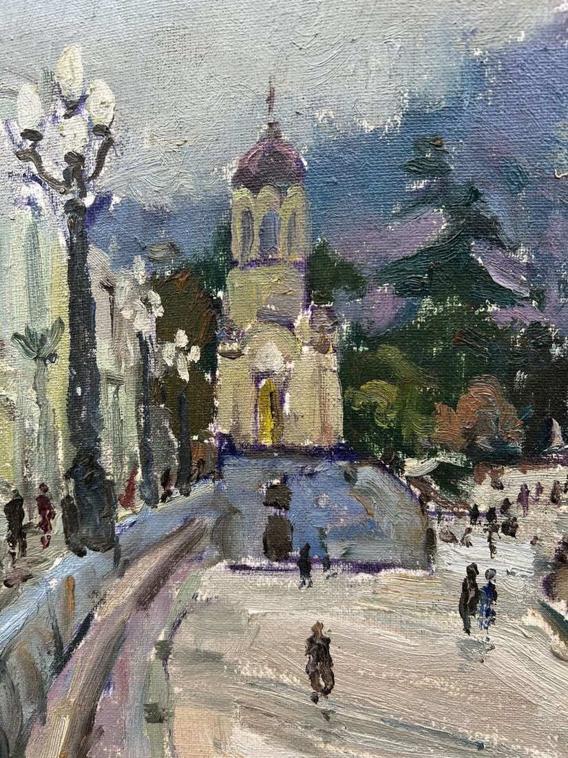 Oil painting Embankment of the city V. Mishurovsky - 3