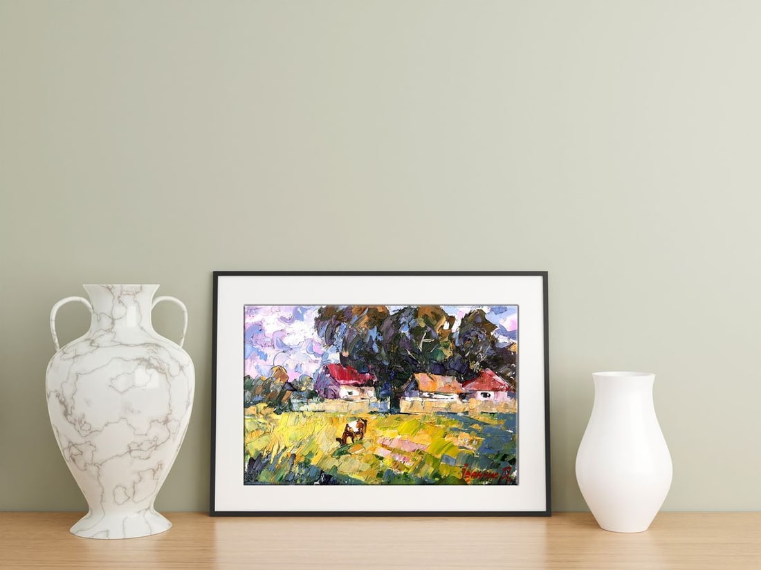 Oil painting Near the yard Kalenyuk Alex - 2