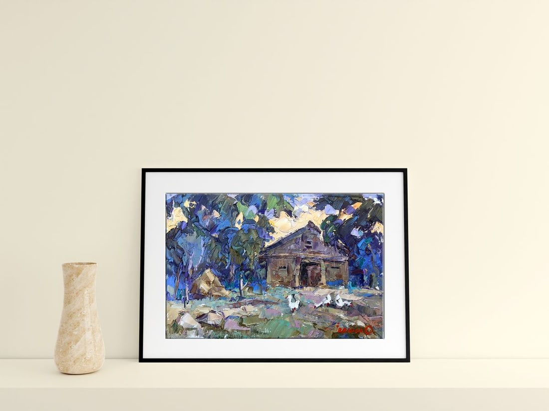 Oil painting In the backyard Kalenyuk Alex - 2