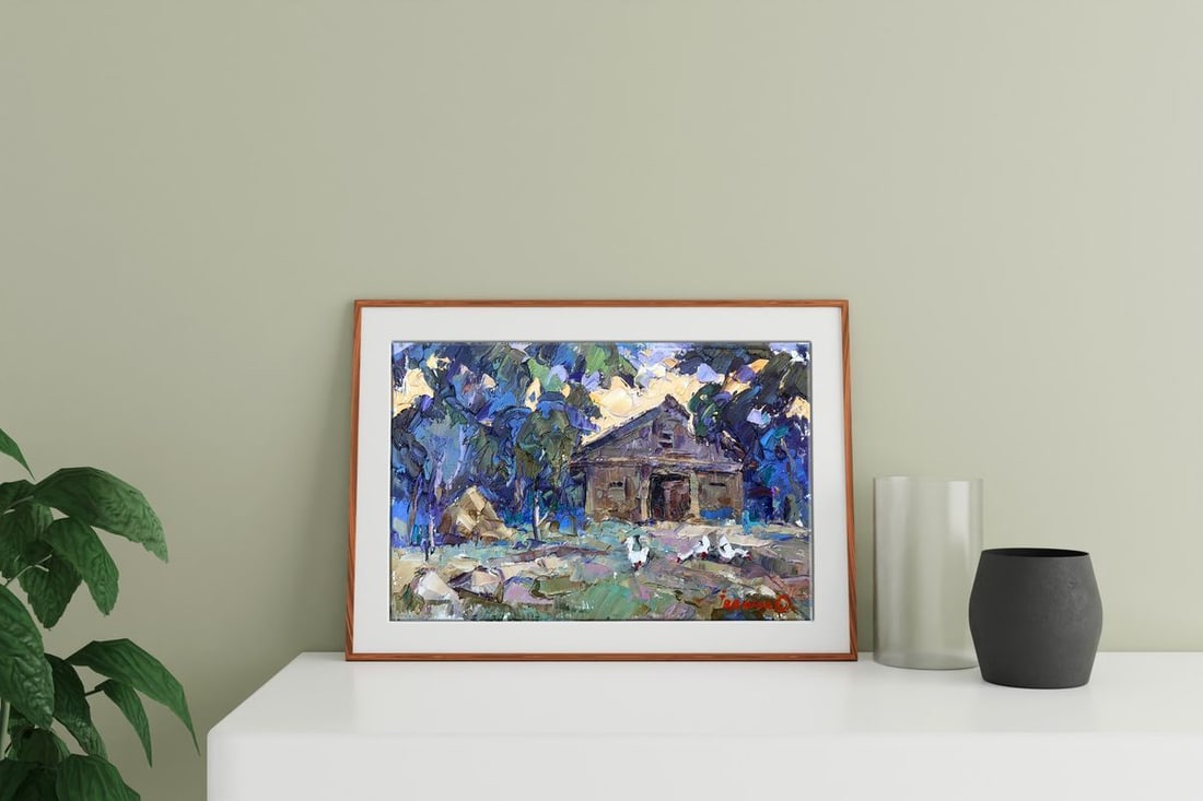 Oil painting In the backyard Kalenyuk Alex - 3