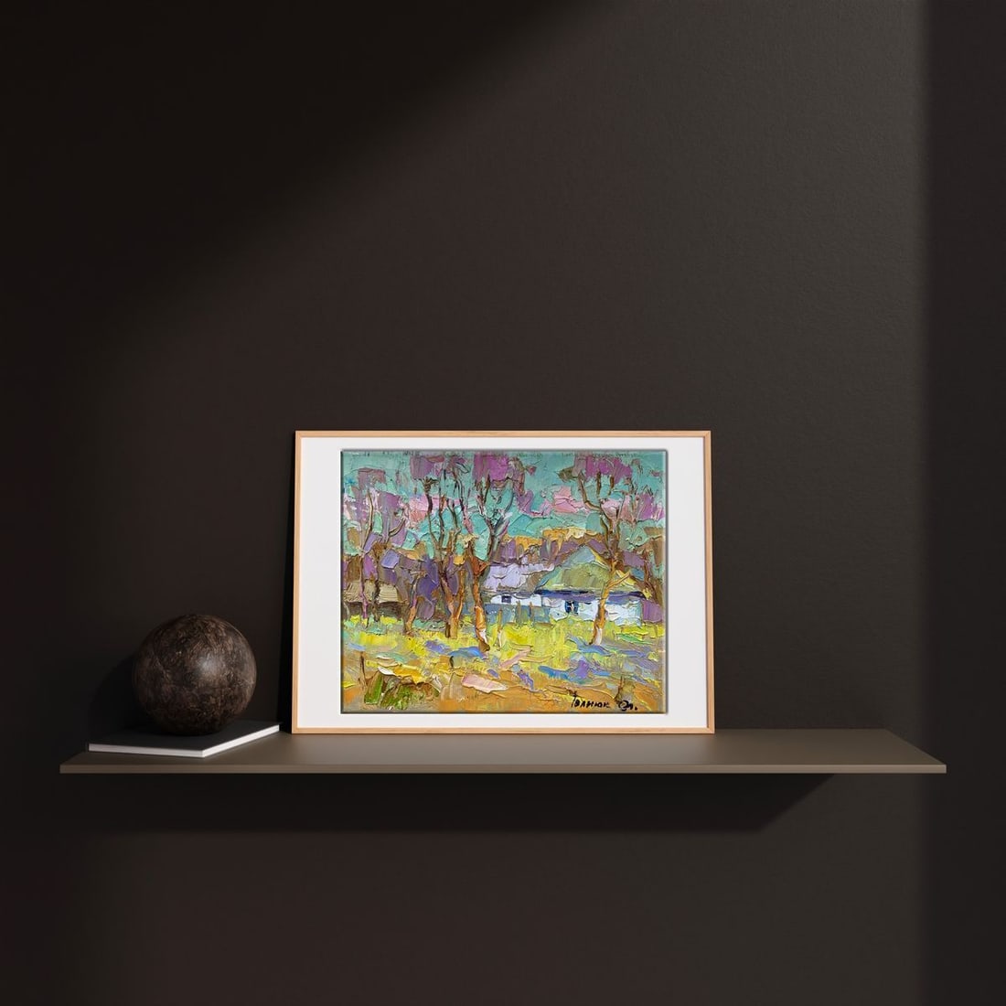 Oil painting The snow came down Alex Kalenyuk - 3