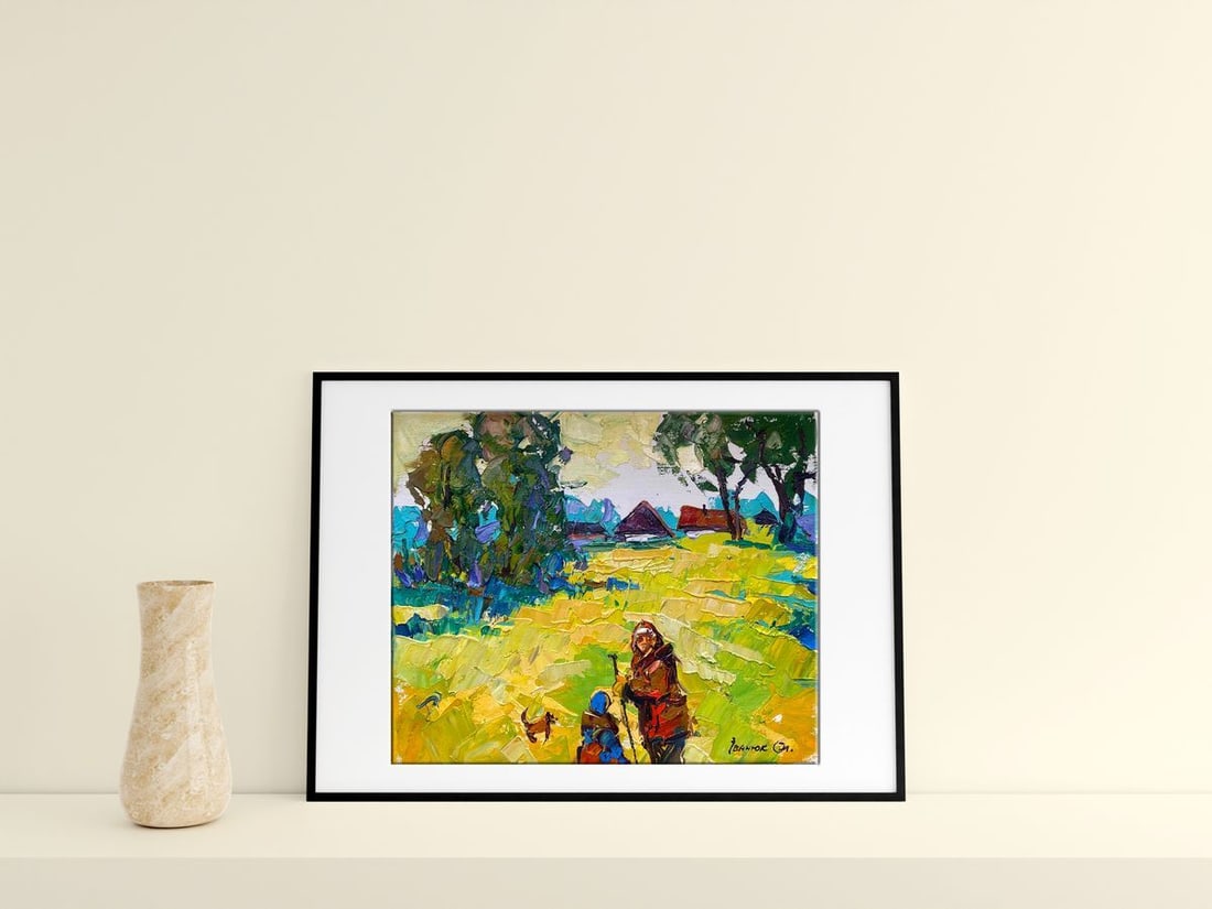 Oil painting On the run Alex Kalenyuk - 2