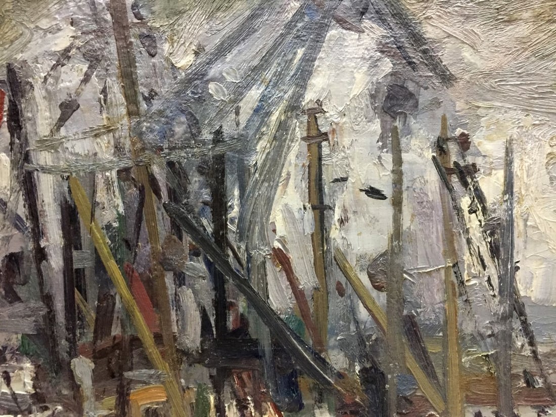 Oil painting Ship pier Karelin Vyacheslav - 2