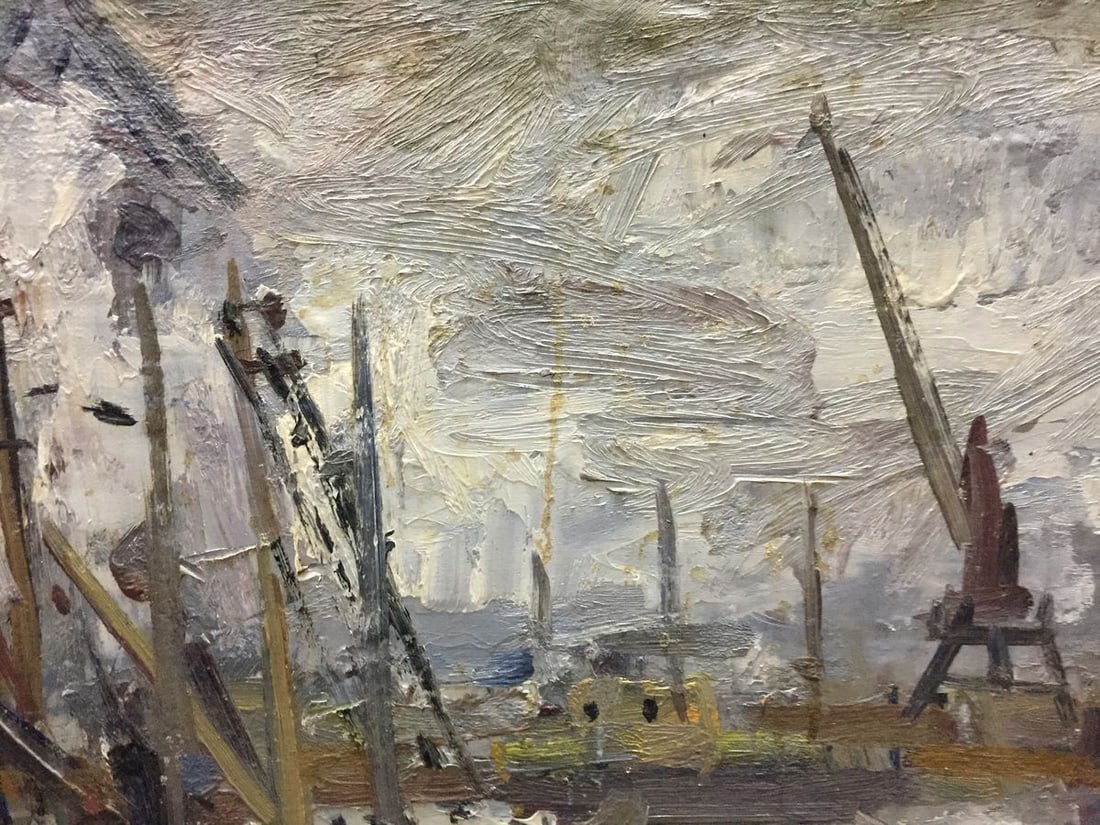 Oil painting Ship pier Karelin Vyacheslav - 3