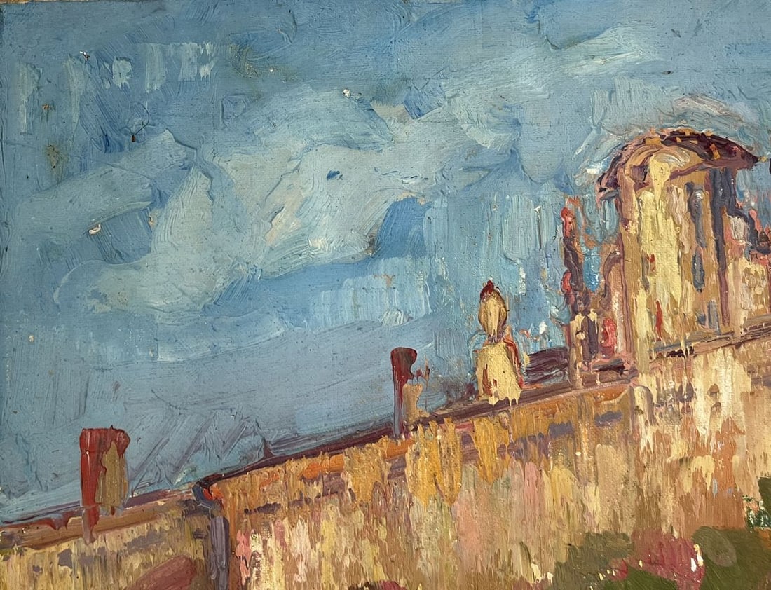 Oil painting Evening in the city Peter Tovpev - 2