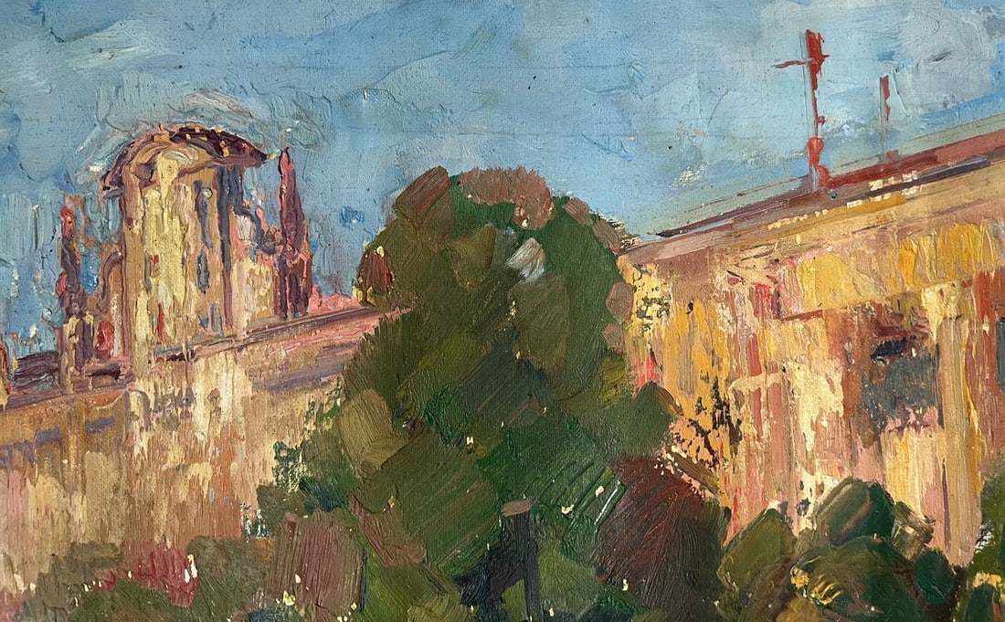 Oil painting Evening in the city Peter Tovpev - 3