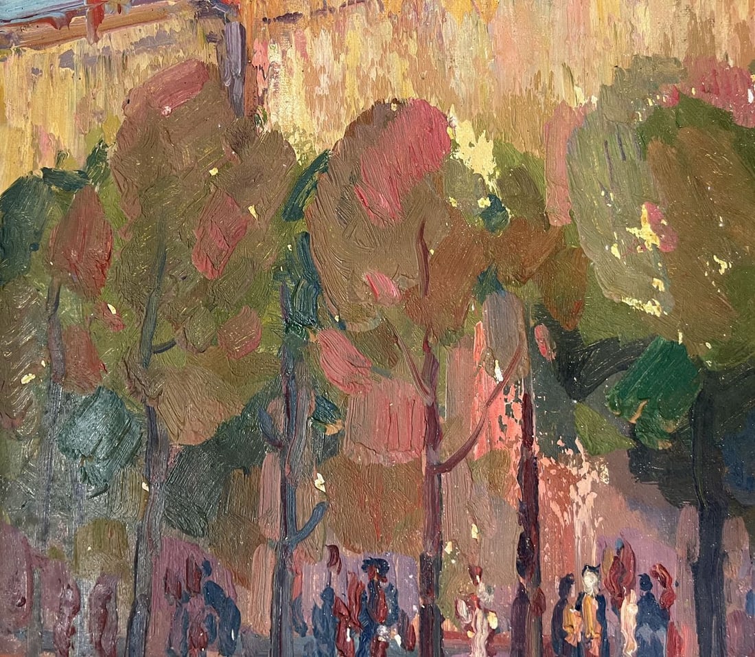 Oil painting Evening in the city Peter Tovpev - 5