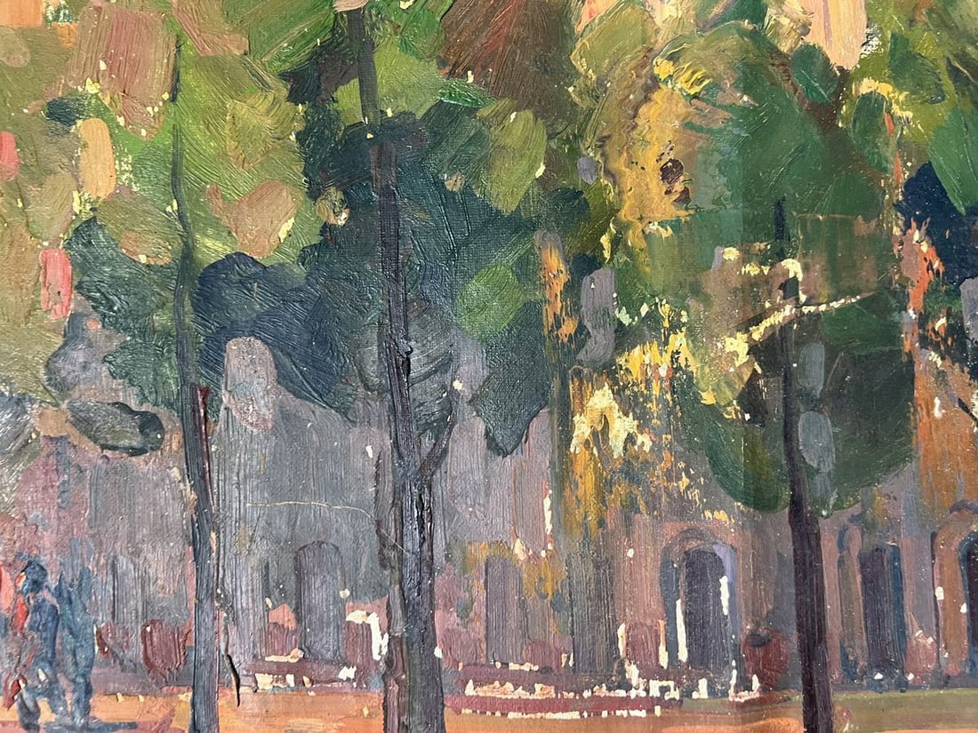 Oil painting Evening in the city Peter Tovpev - 6