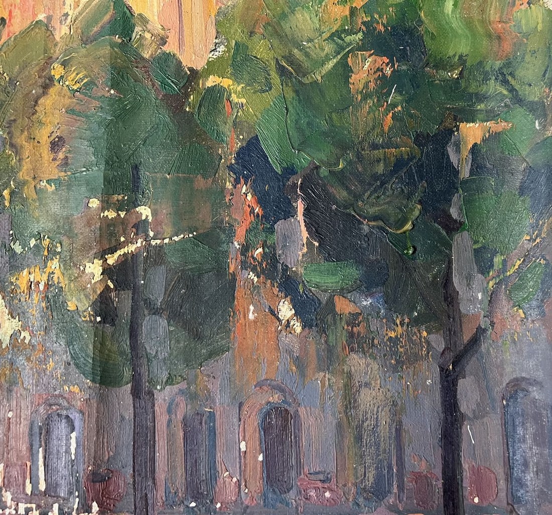 Oil painting Evening in the city Peter Tovpev - 7