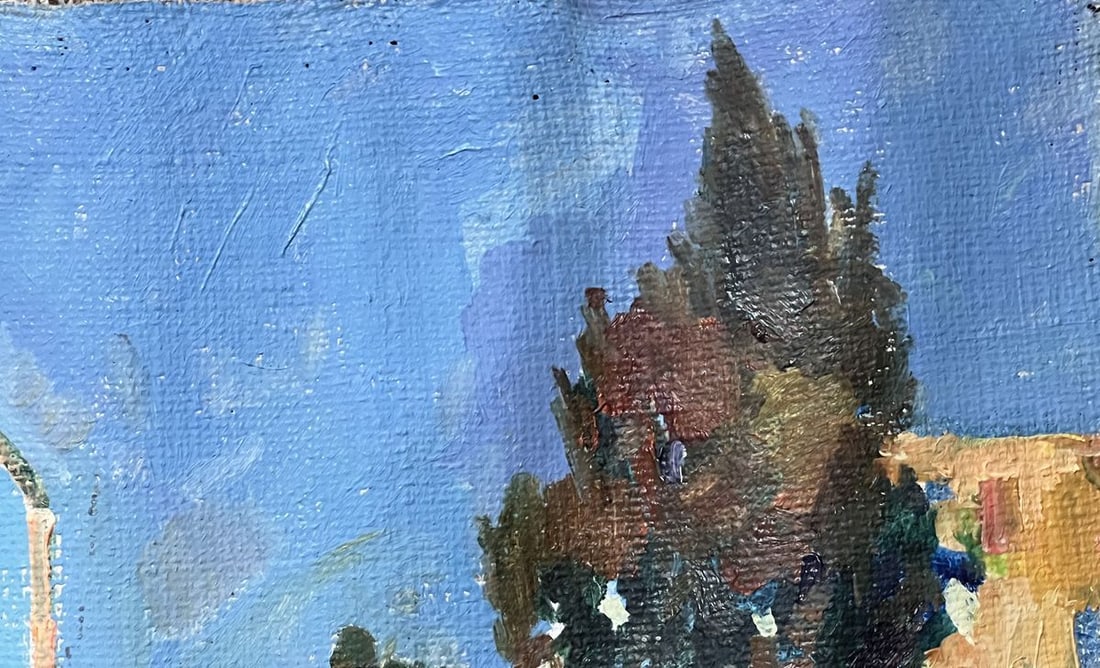 Oil painting White houses Peter Tovpev - 4