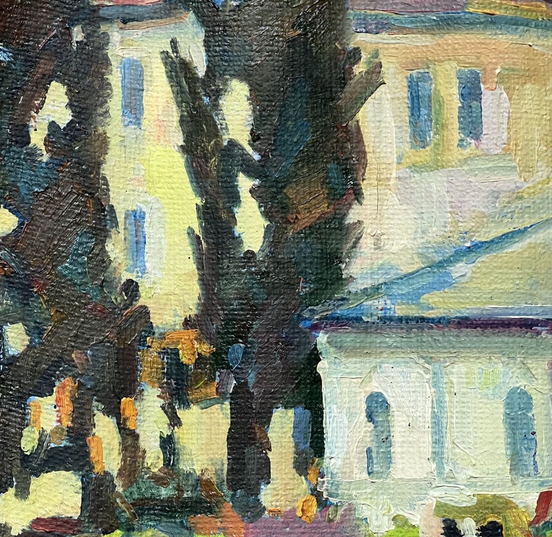 Oil painting White houses Peter Tovpev - 5