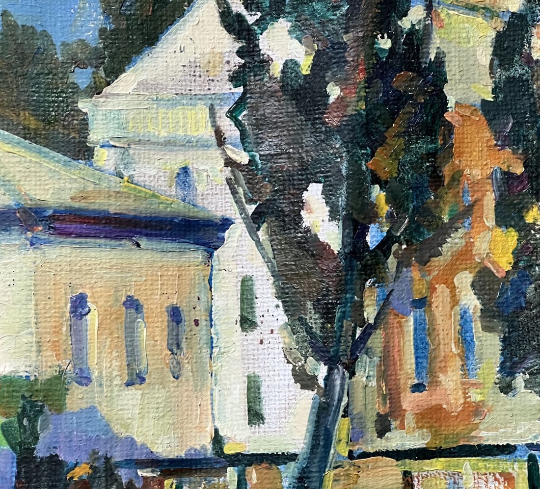 Oil painting White houses Peter Tovpev - 7