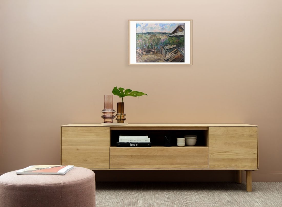 Oil painting Village life Peter Tovpev - 3