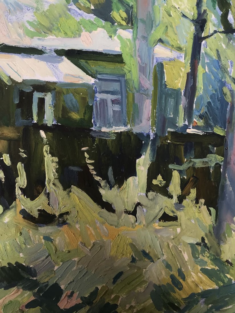 Oil painting House in the forest Peter Tovpev - 12