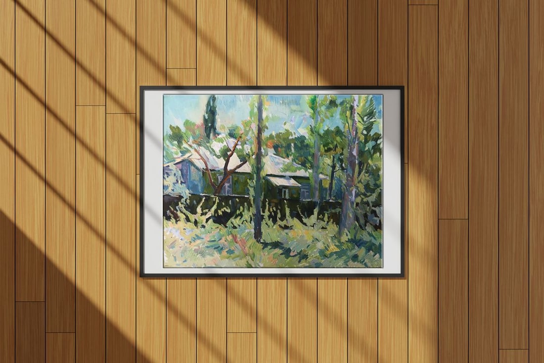 Oil painting House in the forest Peter Tovpev - 2