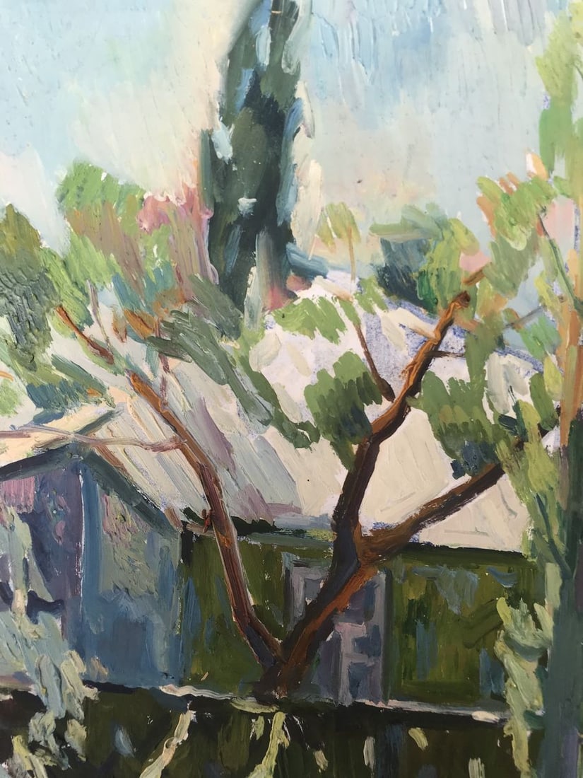 Oil painting House in the forest Peter Tovpev - 4