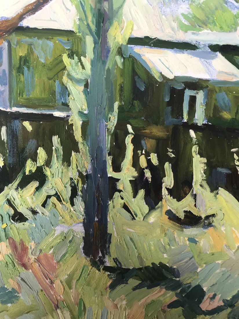 Oil painting House in the forest Peter Tovpev - 7