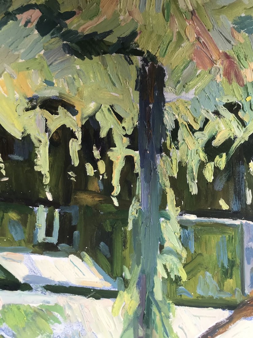 Oil painting House in the forest Peter Tovpev - 8