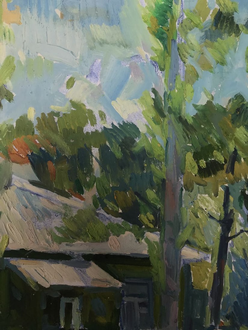 Oil painting House in the forest Peter Tovpev - 9