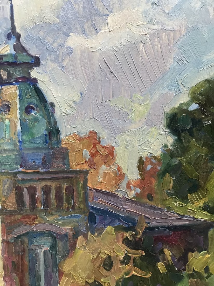 Oil painting City church Peter Tovpev - 7