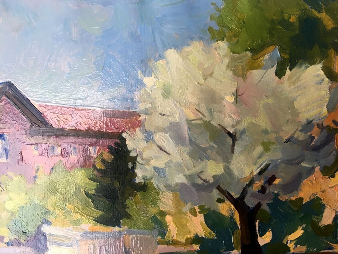 Oil painting City center Peter Tovpev - 5