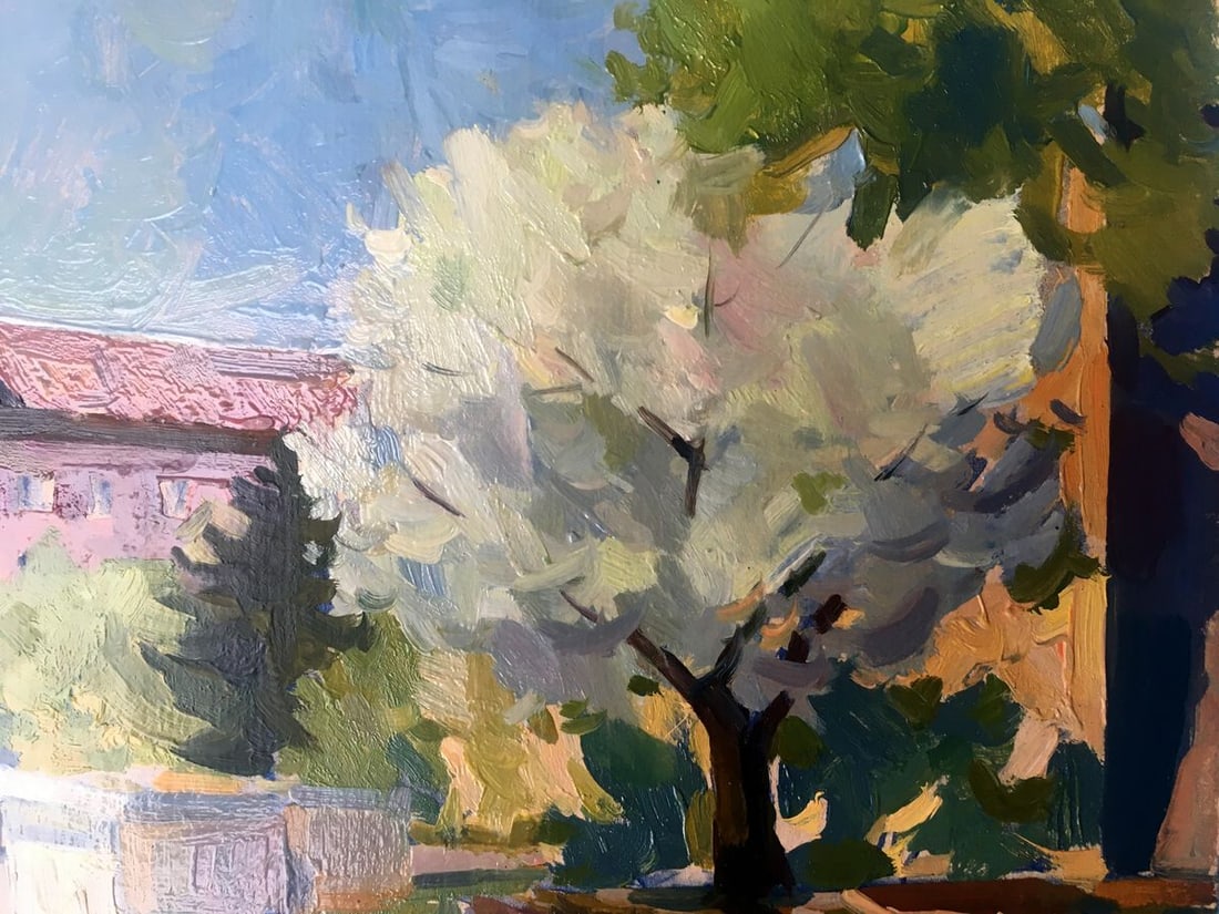 Oil painting City center Peter Tovpev - 6