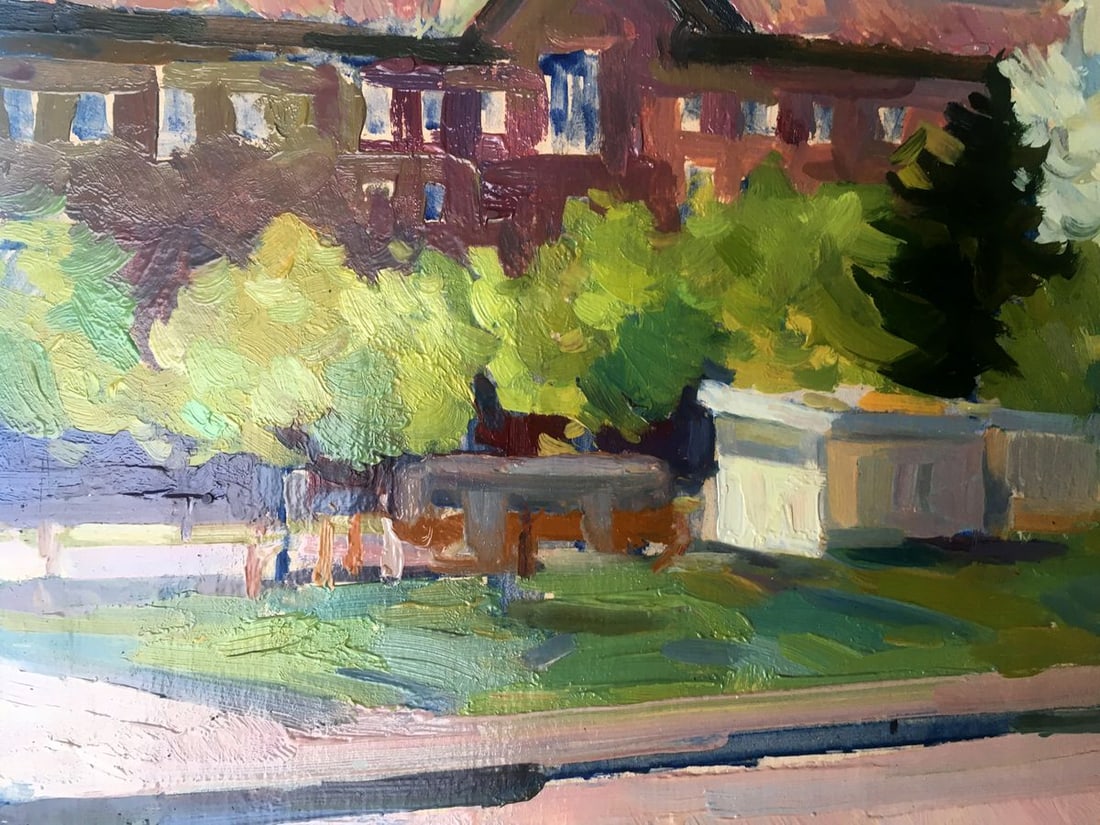 Oil painting City center Peter Tovpev - 9