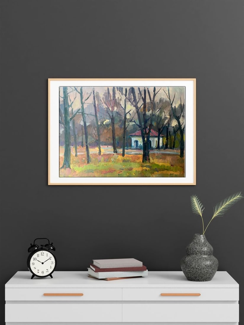 Oil painting City Park Peter Tovpev - 2