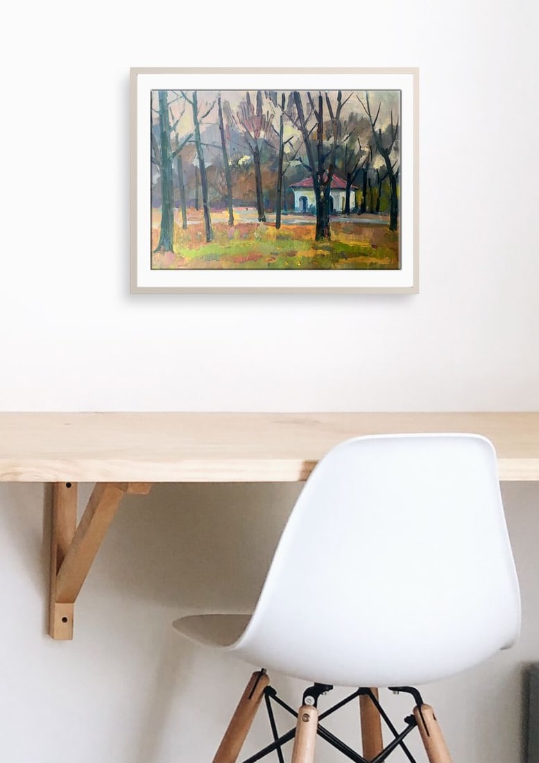 Oil painting City Park Peter Tovpev - 3