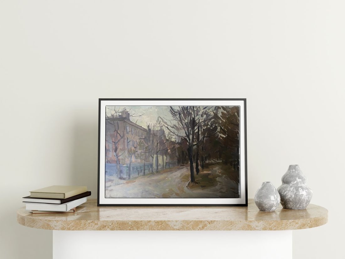 Oil painting Urban landscape Peter Tovpev - 2