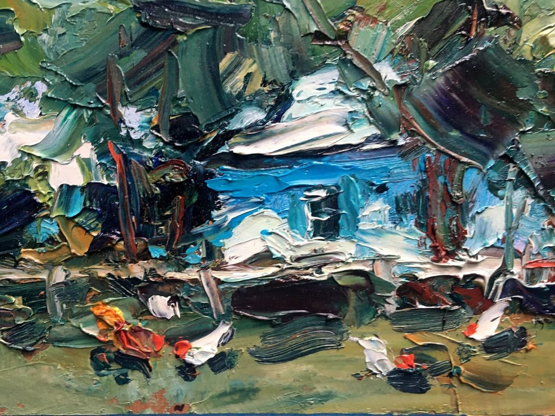 Oil painting Near the house Alexander Nikolaevich Cherednichenko - 12