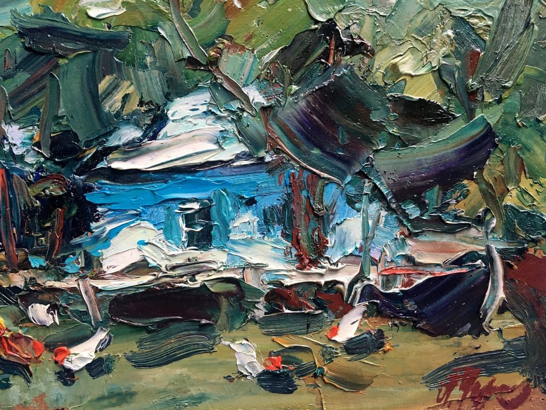 Oil painting Near the house Alexander Nikolaevich Cherednichenko - 4