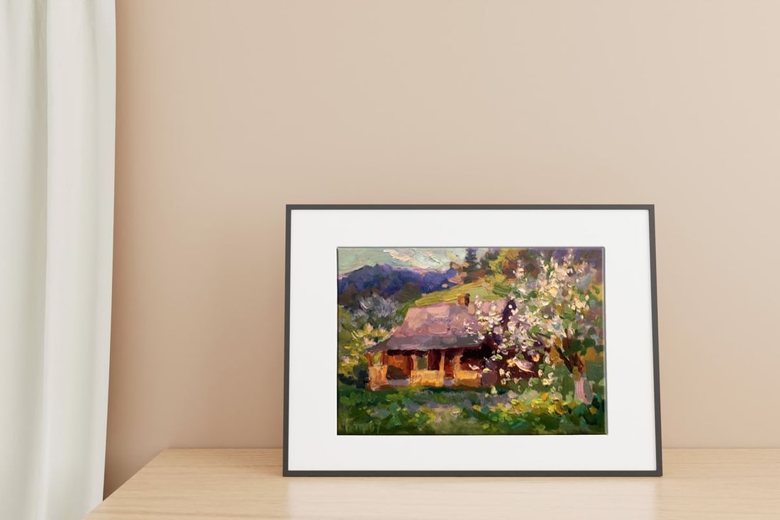 Oil painting Apple trees bloom Batrakov Vladimir Grigorievich - 2