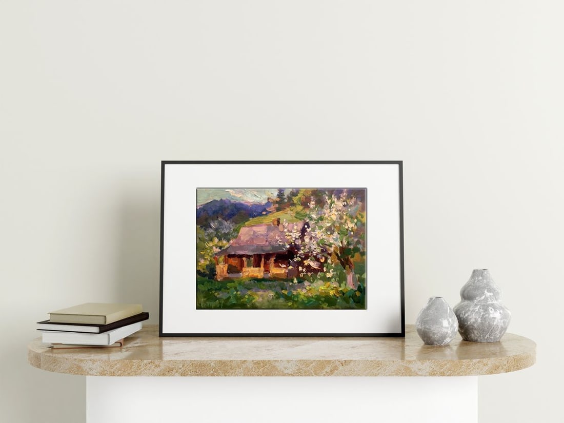 Oil painting Apple trees bloom Batrakov Vladimir Grigorievich - 3