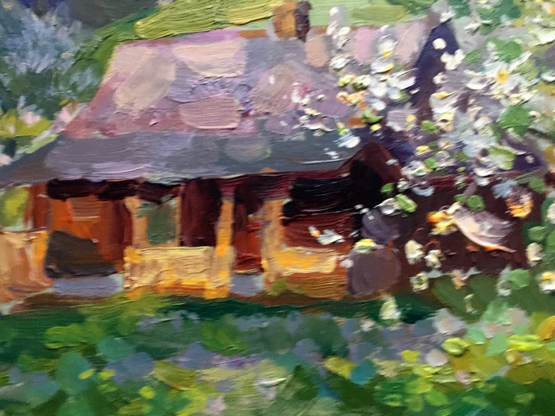 Oil painting Apple trees bloom Batrakov Vladimir Grigorievich - 4