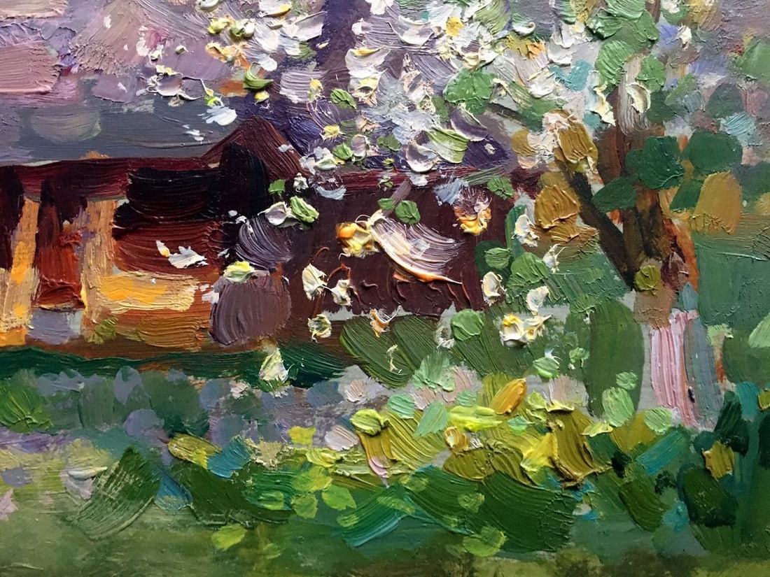 Oil painting Apple trees bloom Batrakov Vladimir Grigorievich - 5