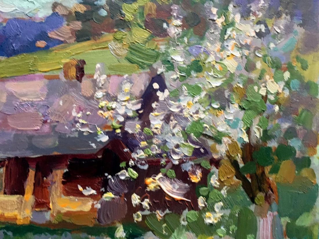 Oil painting Apple trees bloom Batrakov Vladimir Grigorievich - 6