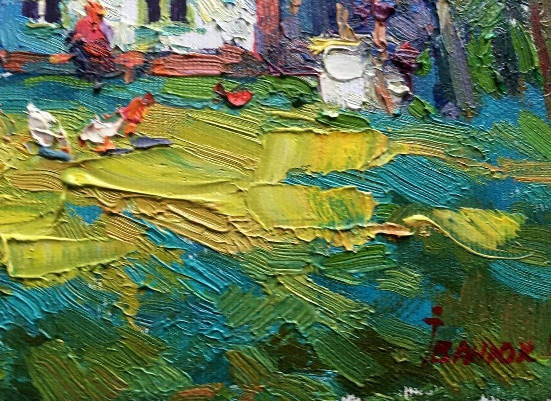 Oil painting Grandma Natalka's yard Kalenyuk Oksana - 10