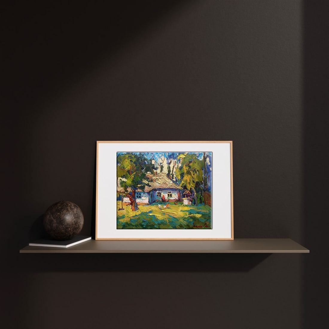 Oil painting Grandma Natalka's yard Kalenyuk Oksana - 3